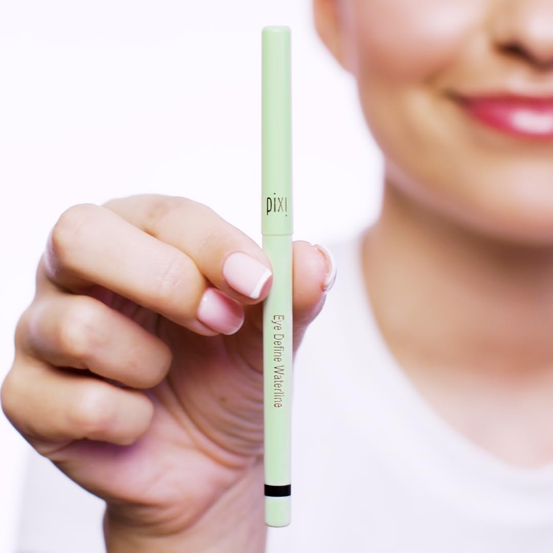 Pixi Beauty Eye Define Waterline Eyeliner Pencil - Ultra-Fine Waterproof, Smudge-Proof & Long-Wearing - Tightline Black Avelisse