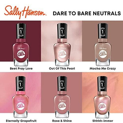 Sally Hansen Miracle Gel Nail Polish - 494 Love Me Lilac (Dusty Lilac) - Long-Lasting Gel-Like Shine, No UV Light Needed