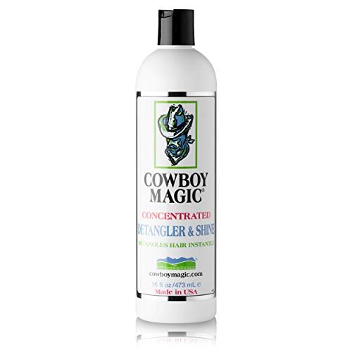 Cowboy Magic Shampoo + Conditioner + Detangler & Shine 16 oz Each – With Silk Panthenol & Honey – for Horses, Humans & Dogs – Silky Coats & Hair Avelisse