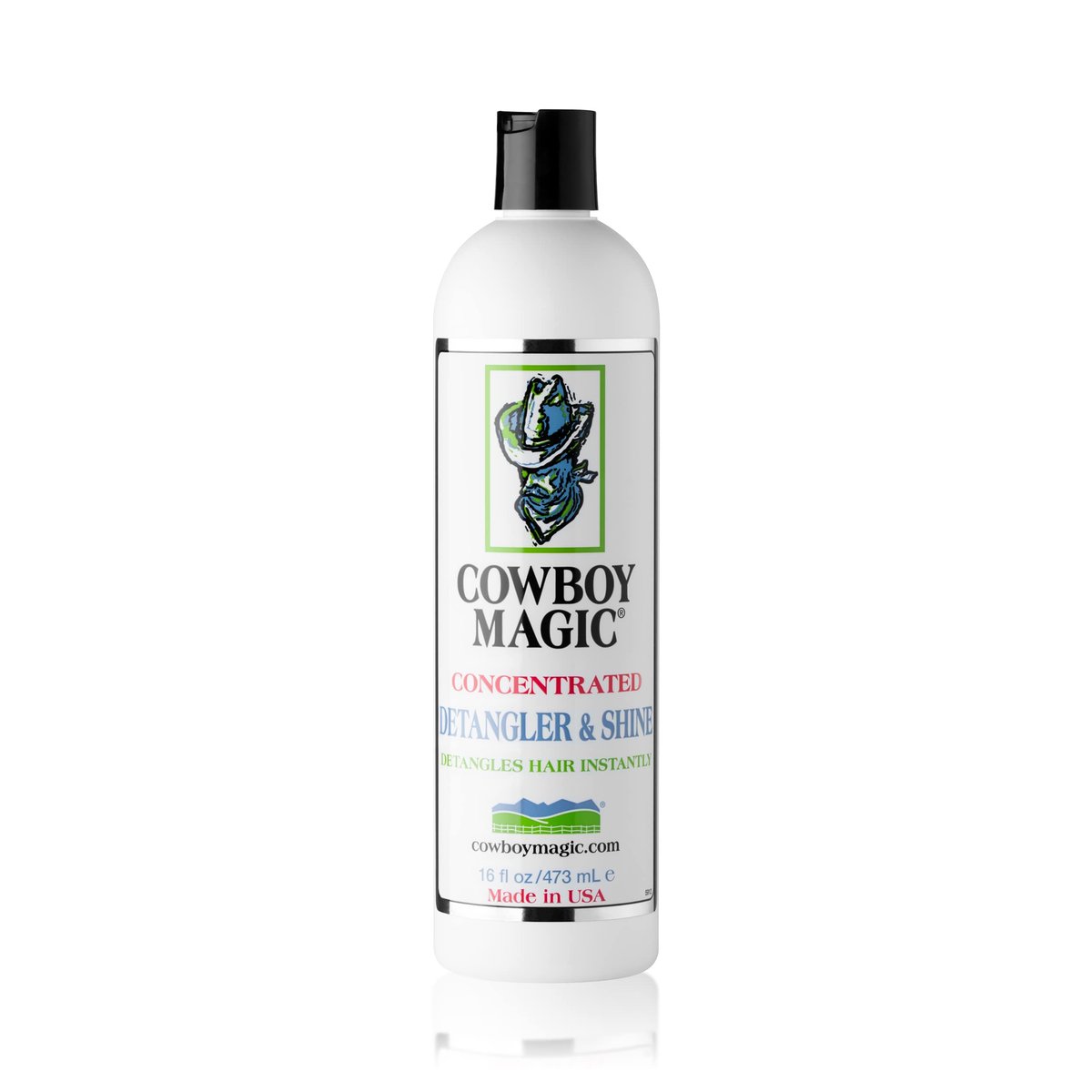 Cowboy Magic Shampoo + Conditioner + Detangler & Shine 16 oz Each – With Silk Panthenol & Honey – for Horses, Humans & Dogs – Silky Coats & Hair Avelisse