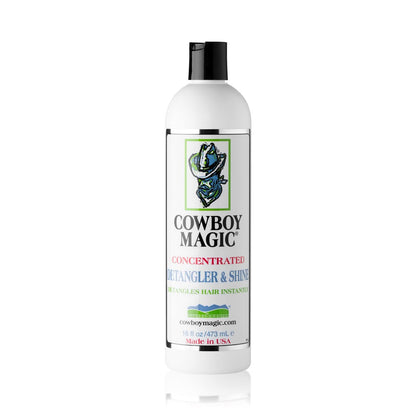 Cowboy Magic Shampoo + Conditioner + Detangler & Shine 16 oz Each – With Silk Panthenol & Honey – for Horses, Humans & Dogs – Silky Coats & Hair Avelisse