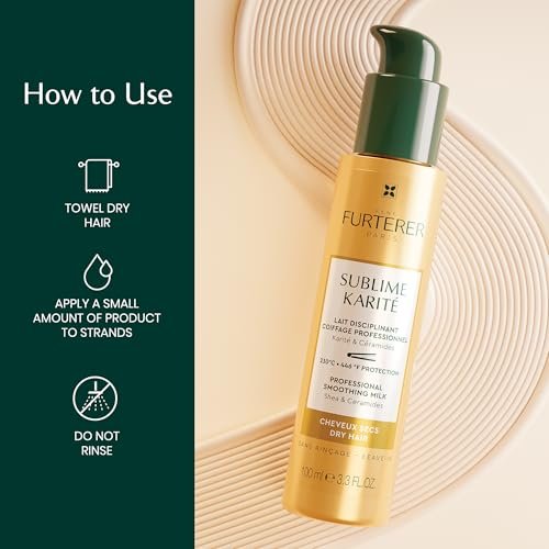 René Furterer Sublime Karité Professional Smoothing Milk - Shea Butter, Ylang-Ylang Essential Oil & Ceramides, 3.3 fl oz - görsel 12