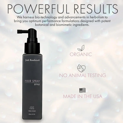Josh Rosebrook Firm Hold Hair Spray – Natural Styling Spray for Healthy Hair Growth, 4 oz Avelisse