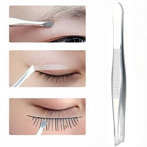 LUXXII Slant Tweezers 3-Pack – Precision Stainless Steel Slant Tip Tweezers for Eyebrow Hair Removal - görsel 8