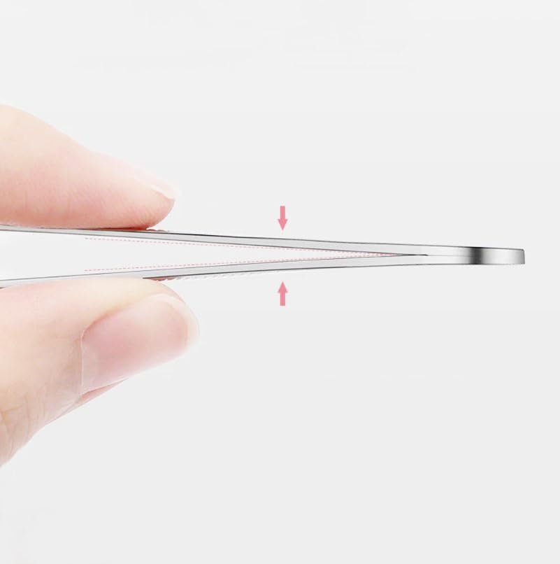 LUXXII Slant Tweezers 3-Pack – Precision Stainless Steel Slant Tip Tweezers for Eyebrow Hair Removal - görsel 6