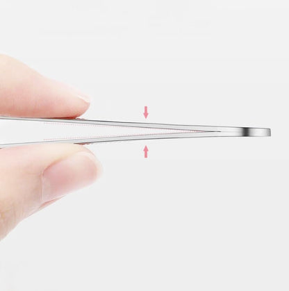 LUXXII Slant Tweezers 3-Pack – Precision Stainless Steel Slant Tip Tweezers for Eyebrow Hair Removal