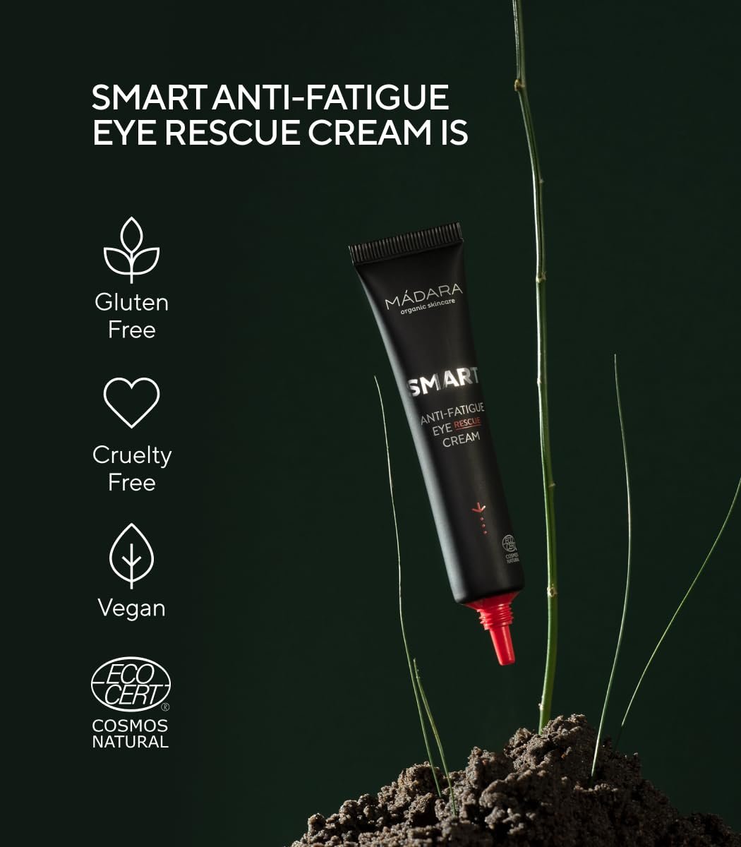Madara Organic Skincare SMART Anti-Fatigue Eye Rescue Cream - 15 ml - Revitalize & Brighten with Antioxidants, Caffeine & Aescin - Vegan & Ecocert Certified - görsel 11