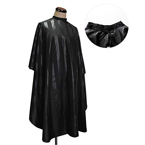 SMARTHAIR Professional Salon Cape - Black Polyester Barber Hair Cut Cape 54x62 Inch Avelisse