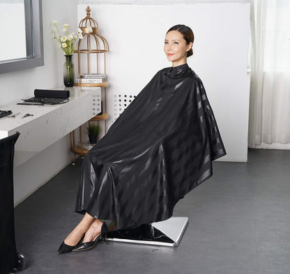 SMARTHAIR Professional Salon Cape - Black Polyester Barber Hair Cut Cape 54x62 Inch Avelisse