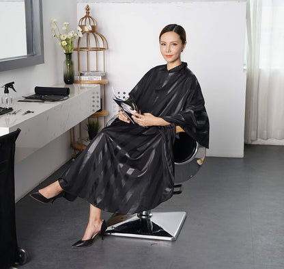 SMARTHAIR Professional Salon Cape - Black Polyester Barber Hair Cut Cape 54x62 Inch Avelisse