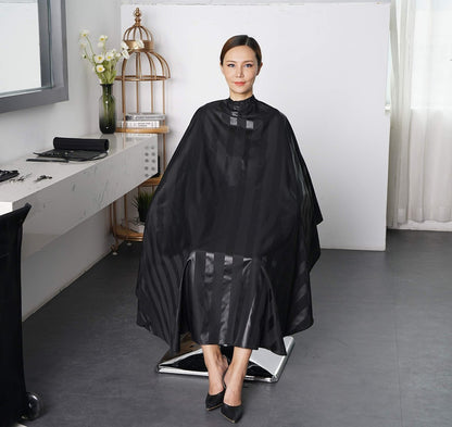 SMARTHAIR Professional Salon Cape - Black Polyester Barber Hair Cut Cape 54x62 Inch Avelisse