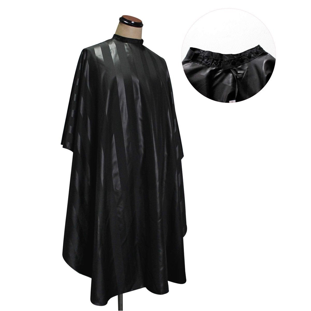 SMARTHAIR Professional Salon Cape - Black Polyester Barber Hair Cut Cape 54x62 Inch Avelisse