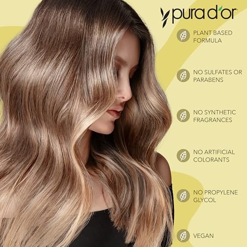 PURA D'OR Advanced Therapy Shampoo 16 oz - Reduces Hair Thinning & Increases Volume, Biotin & Argan Oil Infused, Sulfate-Free for All Hair Types Avelisse