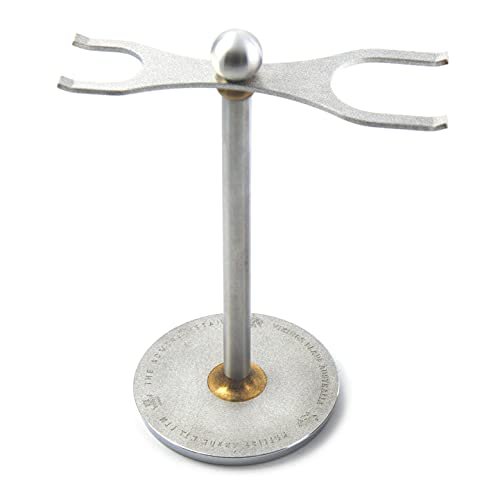 Luxury Razor and Brush Stand – The Admiral by VIKINGS BLADE | Distressed Stainless Steel & Brass Avelisse