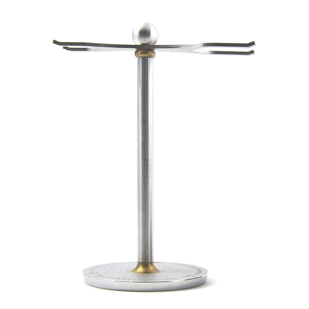 Luxury Razor and Brush Stand – The Admiral by VIKINGS BLADE | Distressed Stainless Steel & Brass Avelisse