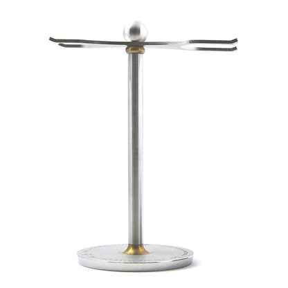 Luxury Razor and Brush Stand – The Admiral by VIKINGS BLADE | Distressed Stainless Steel & Brass Avelisse