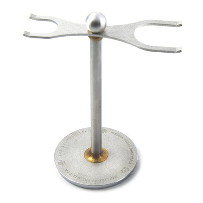 Luxury Razor and Brush Stand – The Admiral by VIKINGS BLADE | Distressed Stainless Steel & Brass Avelisse