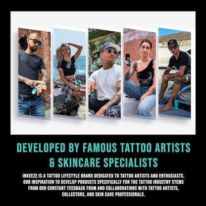 INK-EEZE Green Tattoo Ointment - Tattoo Aftercare & Artists Formula with Essential Oils, Vegan & Cruelty Free, Made in USA, Lavender Scent, 3.3 oz Tube Avelisse