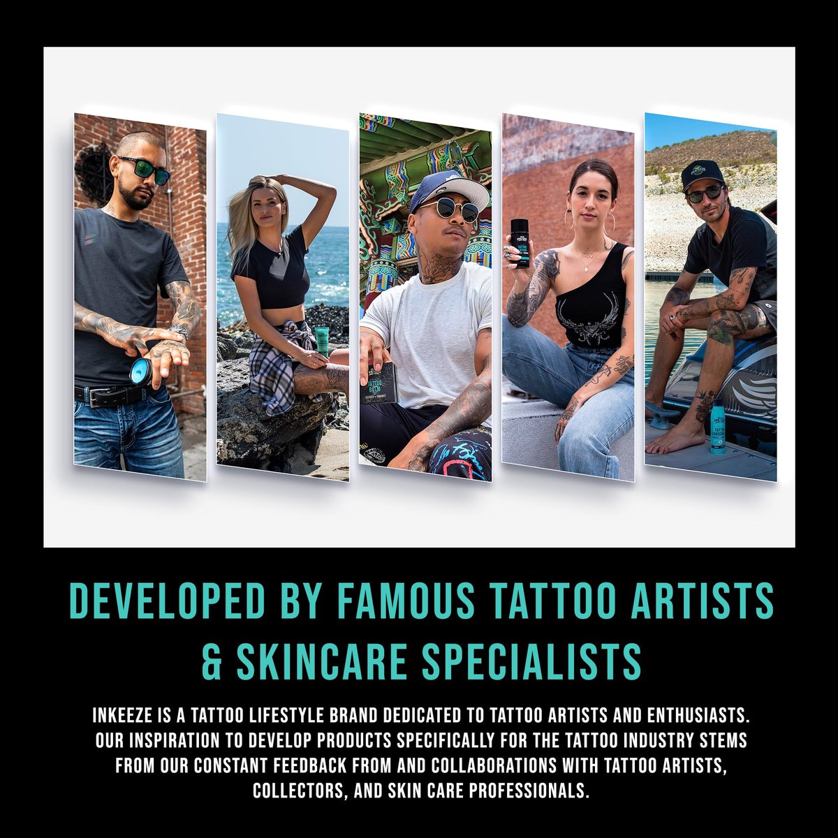 INK-EEZE Green Tattoo Ointment - Tattoo Aftercare & Artists Formula with Essential Oils, Vegan & Cruelty Free, Made in USA, Lavender Scent, 3.3 oz Tube Avelisse