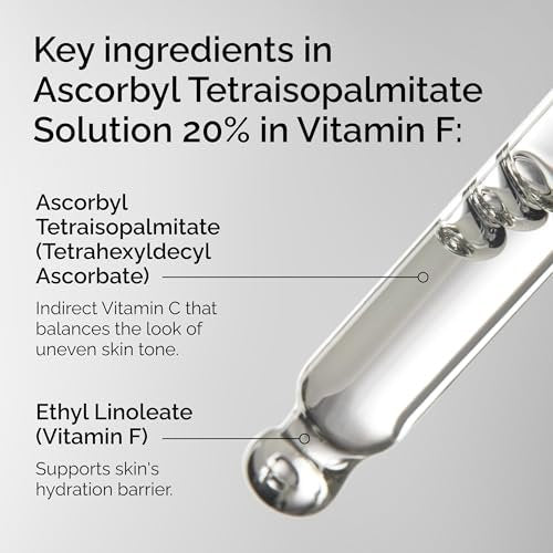 The Ordinary Ascorbyl Tetraisopalmitate Solution 20% in Vitamin F – Hydrating Vitamin C Oil for Even Skin Tone, 1 Fl Oz Avelisse