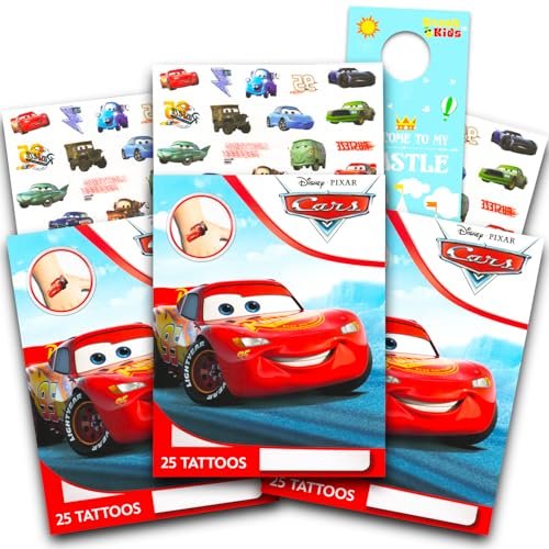 Disney Cars Temporary Tattoos – 75 Assorted Designs Inspired by Cars 3 - görsel 2
