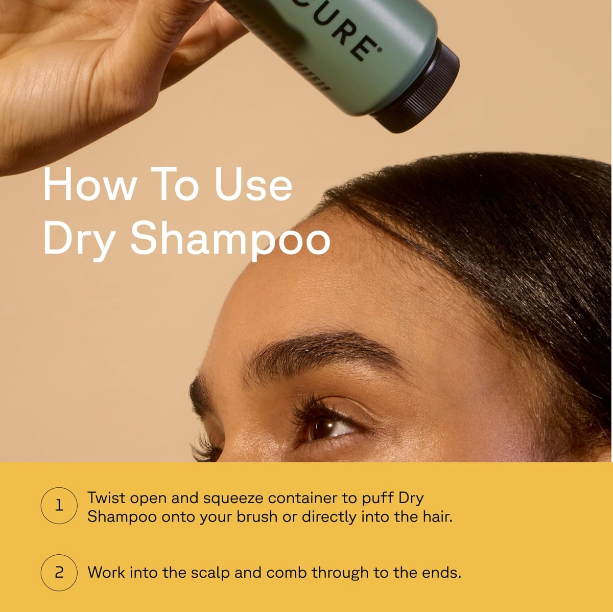 Acure Dry Shampoo Mini - Tinted Dry Shampoo for Blonde & Dark Hair, Non-Aerosol with Rosemary & Peppermint, 1.7 oz Travel Size Avelisse