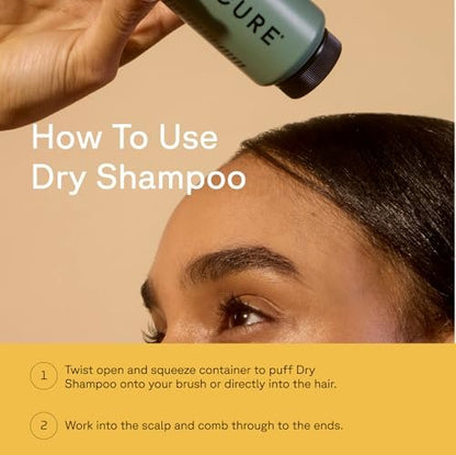 Acure Dry Shampoo Mini - Tinted Dry Shampoo for Blonde & Dark Hair, Non-Aerosol with Rosemary & Peppermint, 1.7 oz Travel Size Avelisse