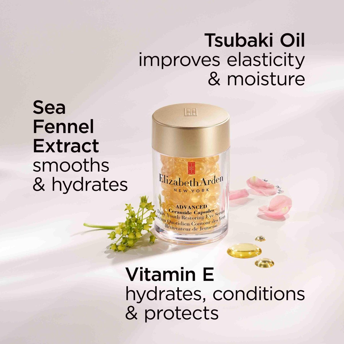 Elizabeth Arden Advanced Ceramide Eye Serum Capsules, Youth Restoring Daily Eye Care, 60 Count Avelisse