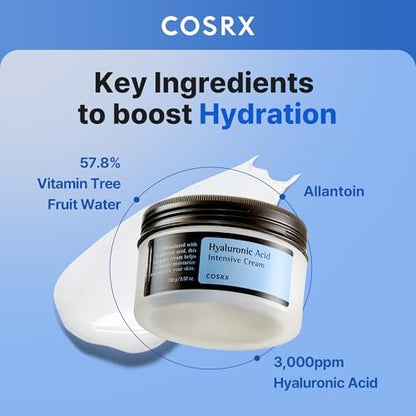 COSRX Hyaluronic Acid Moisturizing Cream – Long-Lasting Hydration for Sensitive Skin, 3.52 oz Avelisse