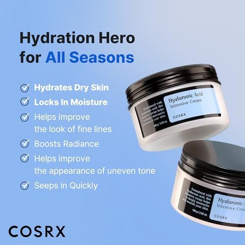 COSRX Hyaluronic Acid Moisturizing Cream – Long-Lasting Hydration for Sensitive Skin, 3.52 oz Avelisse