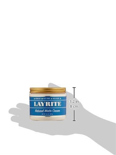 Layrite Natural Matte Cream 10.5 oz - Lightweight Hair Styling Cream for Men Avelisse