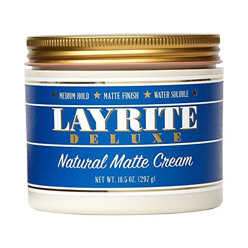 Layrite Natural Matte Cream 10.5 oz - Lightweight Hair Styling Cream for Men Avelisse