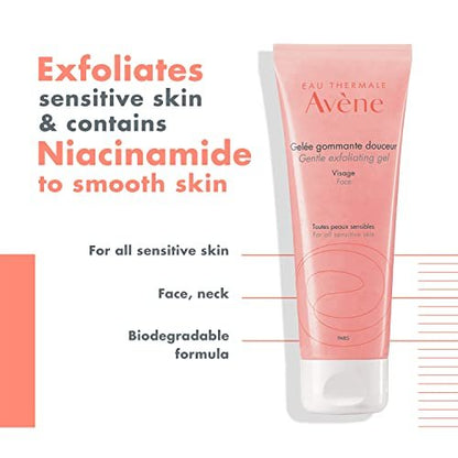 Avène Gentle Exfoliating Gel with Niacinamide | Non-Comedogenic Pore Scrub, 2.5 oz Avelisse