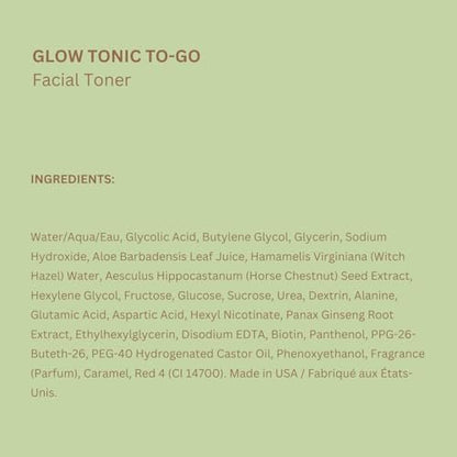 Pixi Glow Tonic to-Go | Gentle Exfoliating Toner Pads with Glycolic Acid for Radiant Skin | Alcohol-Free Daily Brightening | 60 Pads Avelisse