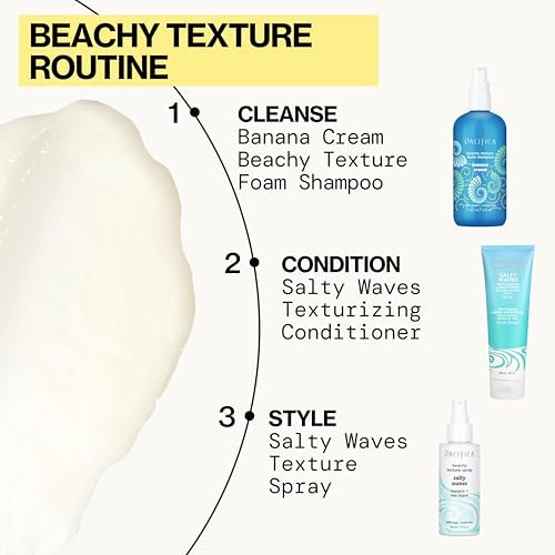Pacifica Beauty Salty Waves Texturizing & Moisturizing Conditioner, Banana Scent, 8 Fl Oz - Vegan & Cruelty Free - görsel 14