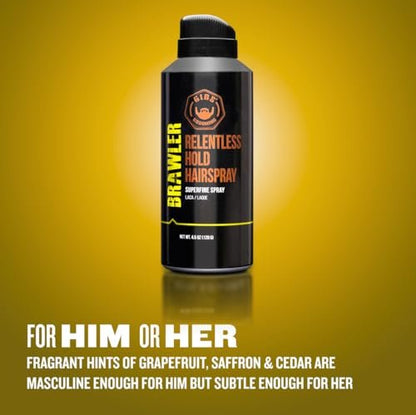 GIBS Grooming Brawler Bantamweight Hairspray - 4.5oz Firm Hold Styling Spray Avelisse