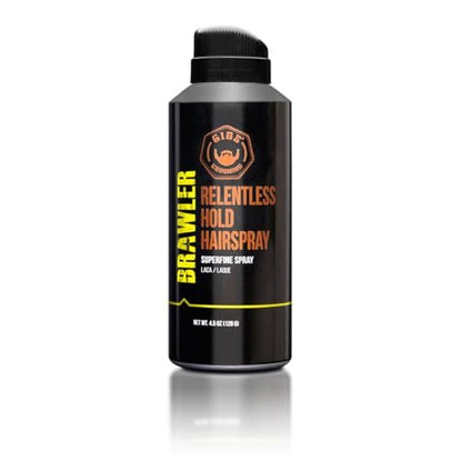 GIBS Grooming Brawler Bantamweight Hairspray - 4.5oz Firm Hold Styling Spray Avelisse