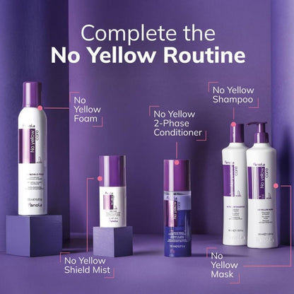 Fanola No Yellow Purple Hair Mask - Acidic pH Deep Conditioning Mask for Blonde, Bleached & Grey Hair - Neutralizes Brassy Tones with Intense Violet Pigment (11.83 oz) Avelisse