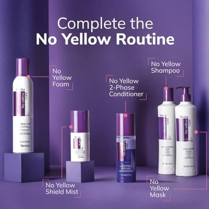Fanola No Yellow Purple Hair Mask - Acidic pH Deep Conditioning Mask for Blonde, Bleached & Grey Hair - Neutralizes Brassy Tones (33.8 Fl Oz) Avelisse