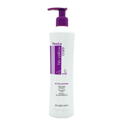 Fanola No Yellow Purple Hair Mask - Acidic pH Deep Conditioning Mask for Blonde, Bleached & Grey Hair - Neutralizes Brassy Tones with Intense Violet Pigment (11.83 oz) Avelisse