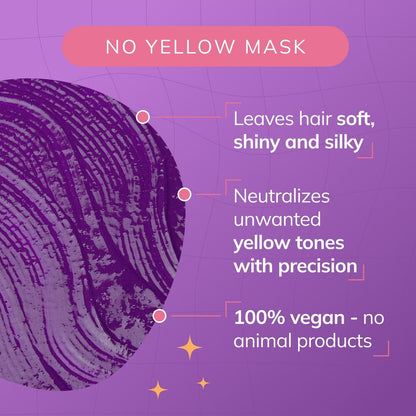 Fanola No Yellow Purple Hair Mask - Acidic pH Deep Conditioning Mask for Blonde, Bleached & Grey Hair - Neutralizes Brassy Tones with Intense Violet Pigment (11.83 oz) Avelisse