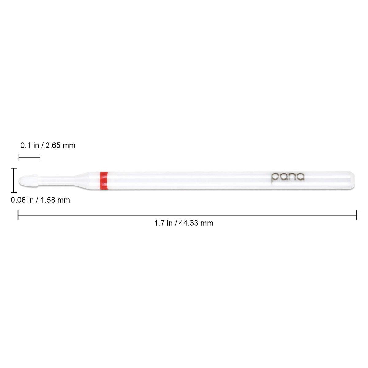PANA 3/32" Cuticle Clean White Ceramic Nail Carbide Bit – Fine Grit (F) for Precision Nail Care - görsel 3