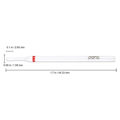 PANA 3/32" Cuticle Clean White Ceramic Nail Carbide Bit – Fine Grit (F) for Precision Nail Care