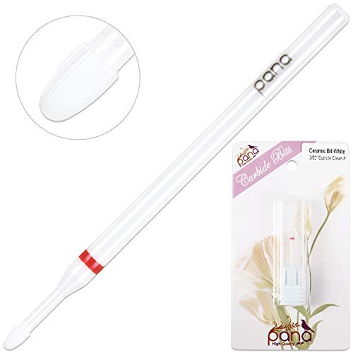 PANA 3/32" Cuticle Clean White Ceramic Nail Carbide Bit – Fine Grit (F) for Precision Nail Care - görsel 10