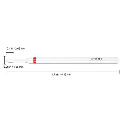 PANA 3/32" Cuticle Clean White Ceramic Nail Carbide Bit – Fine Grit (F) for Precision Nail Care