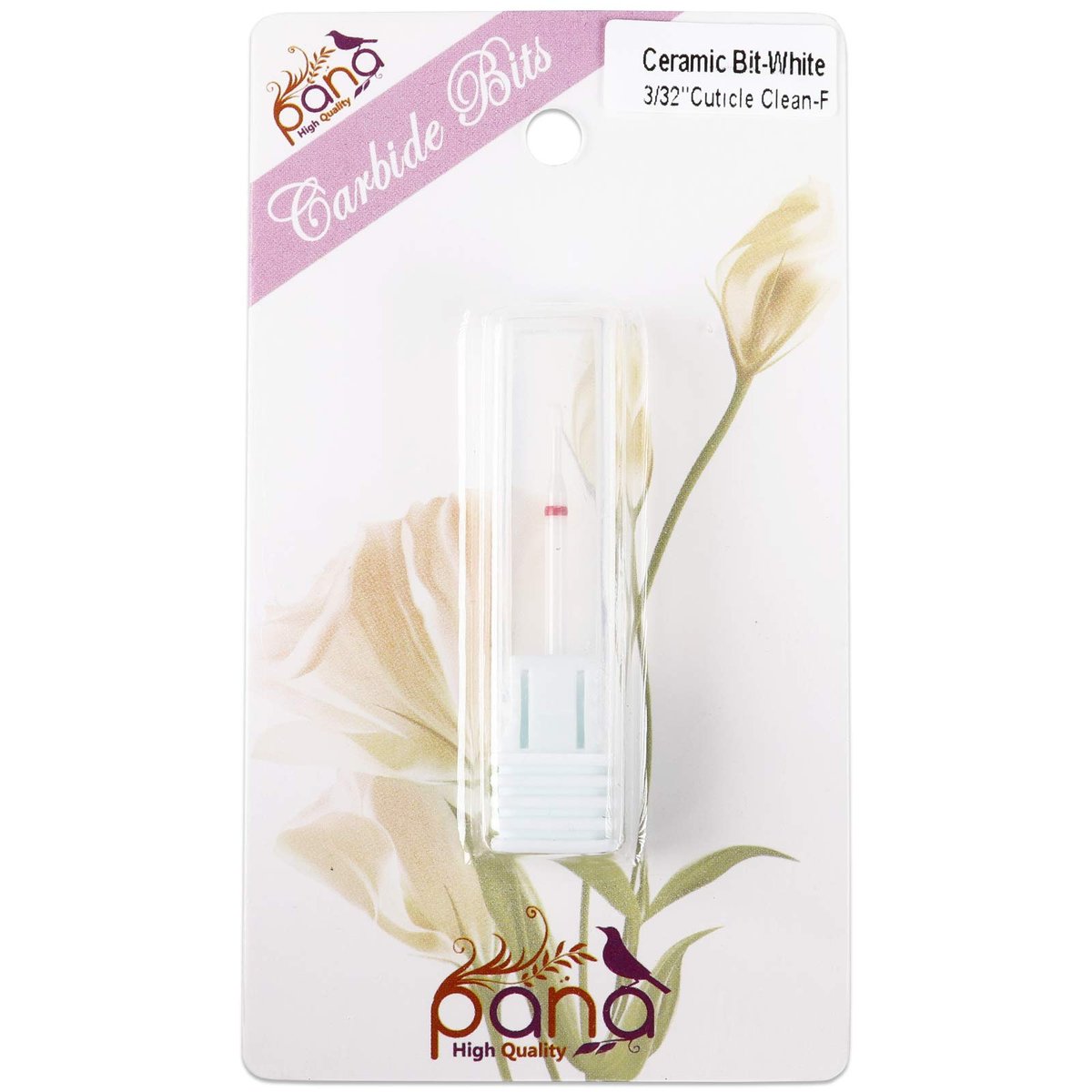 PANA 3/32" Cuticle Clean White Ceramic Nail Carbide Bit – Fine Grit (F) for Precision Nail Care - görsel 5