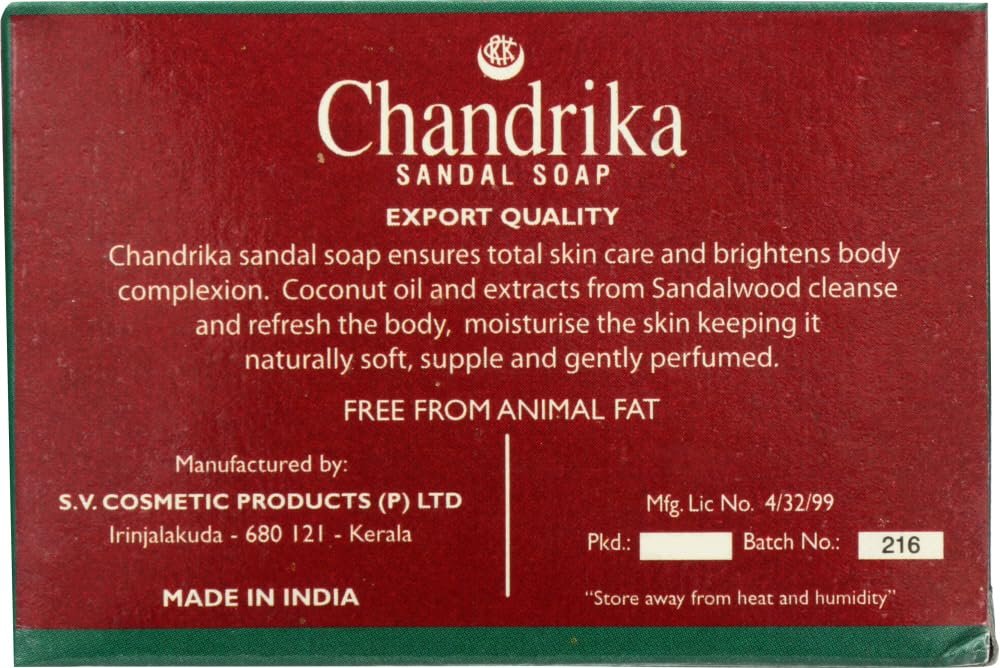 Chandrika Sandal Soap - 75g (Pack of 3) - Natural Ayurvedic Skin Care - görsel 4