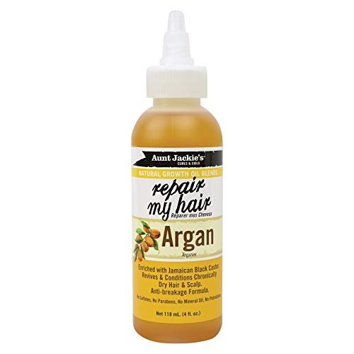 Aunt Jackie's Natural Growth Oil Blends Repair My Hair - Argan Oil for Chronically Dry Hair and Scalp, Anti-Breakage Formula, 4 oz - görsel 2