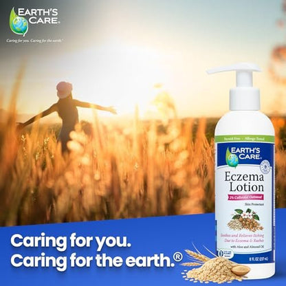 Earth's Care Eczema Lotion - Natural, Safe & Mild Lotion for Eczema for Adults and Kids - 8 Fl Oz (237 mL)