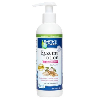 Earth's Care Eczema Lotion - Natural, Safe & Mild Lotion for Eczema for Adults and Kids - 8 Fl Oz (237 mL)
